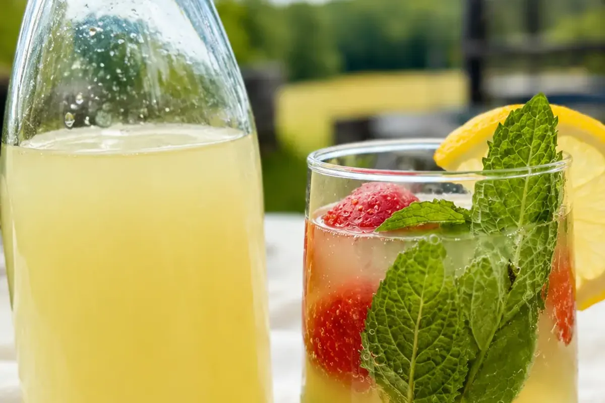 Domowa lemoniada z kwiatów czarnego bzu to lekko cytrynowy, naturalnie musujący napój idealny na lato. Po kilku dniach delikatnie się nagazowuje dzięki naturalnej fermentacji.